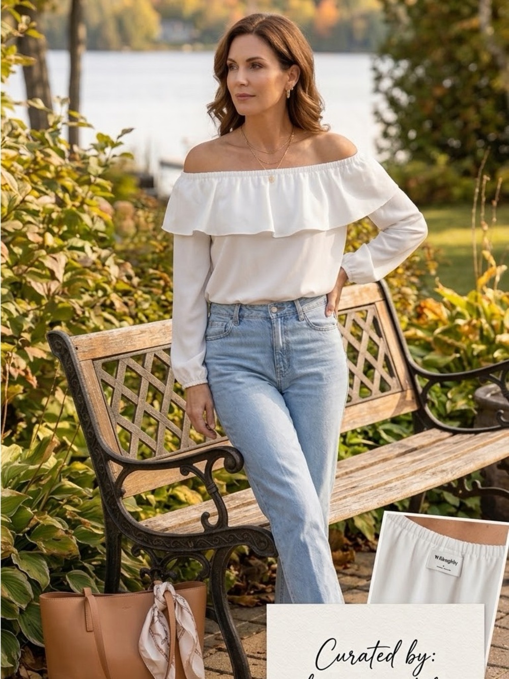 Wilfred Off-Shoulder White Ruffle Blouse - Picture 3 of 8